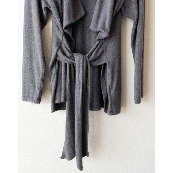 Charming Charlie Gray Tie Waist Cardigan | Size L Super Soft Open Front - Picture 4 of 9